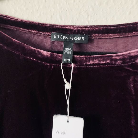 Eileen Fisher Velvet Silk Ballet Neck Duster Dress - Picture 5 of 8